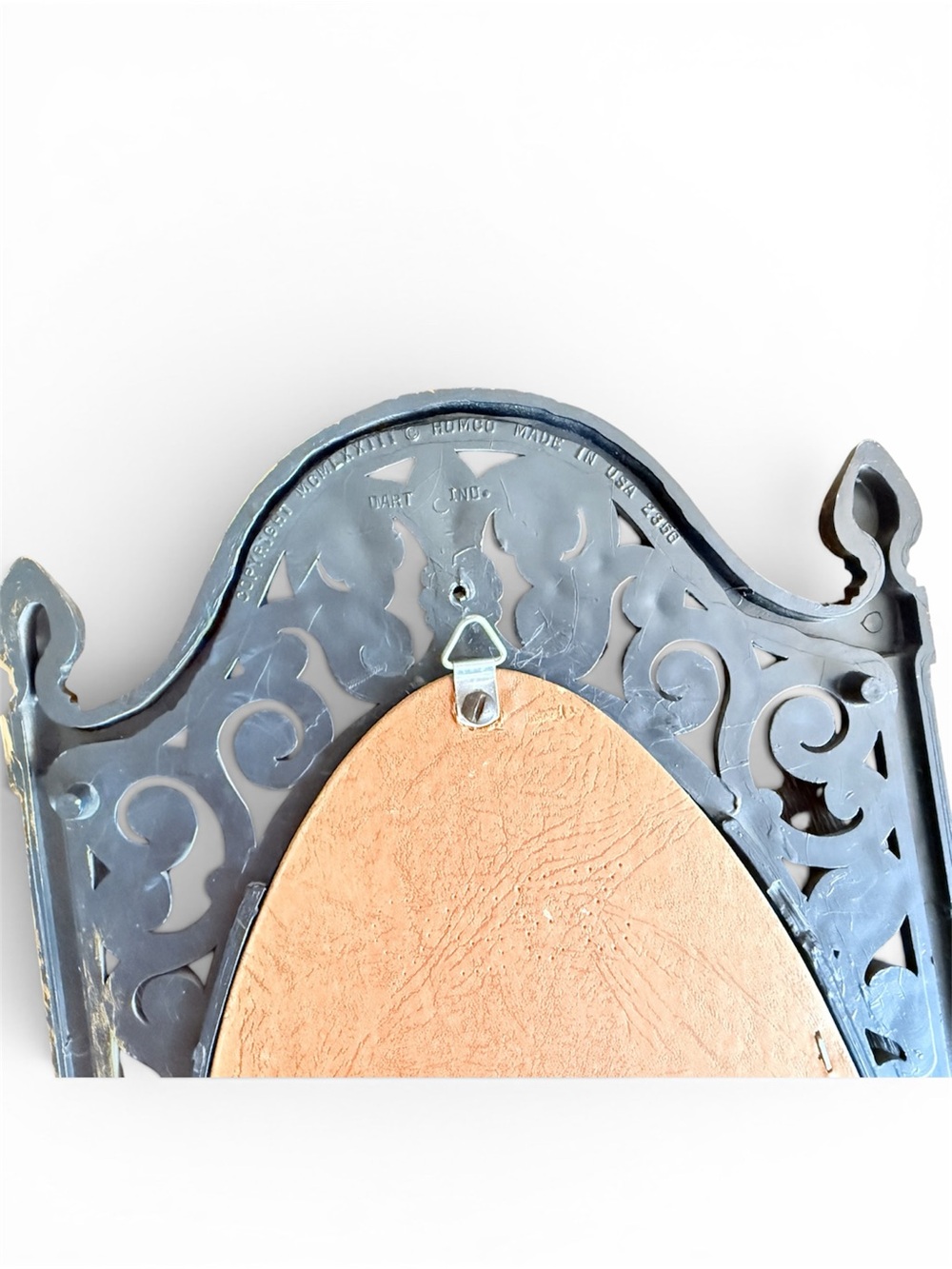 Vintage Homco Filigree MIRROR 25”x8,5” Ornate Black Gold Hollywood Glamour USA - Picture 15 of 15